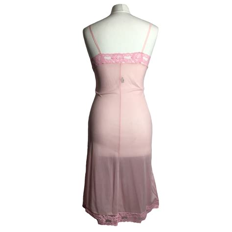 Vintage Pink Pleat And Lace Mix Slip Dress Etsy