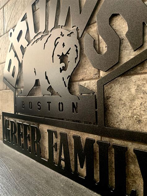 Custom Boston Bruins Last Name Sign Etsy