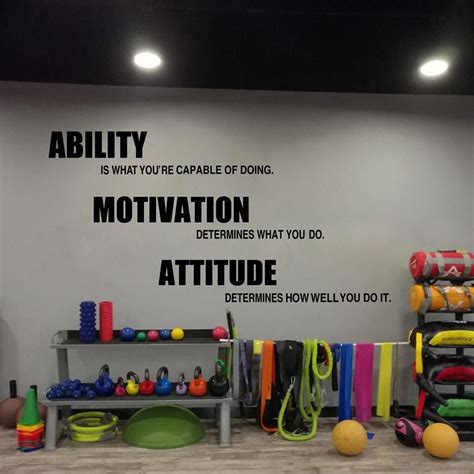 Gym Wall Decals Vinyl Poster Motivational Fitness Quotes Wall