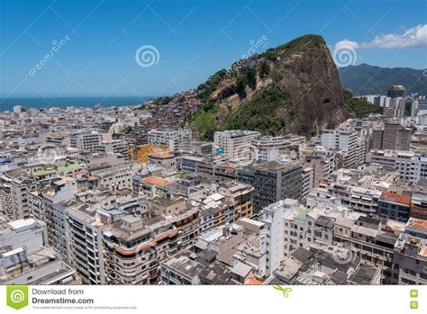 Aerial View Of Copacabana District In Rio De Janeiro Stock
