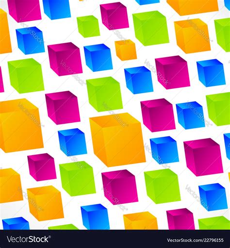 3d Abstract Square Background Royalty Free Vector Image