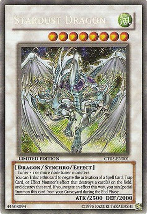Yugioh Yugioh 5ds 2008 Holiday Tin Single Card Secret Rare Stardust Dragon Ct05 En001 Toywiz