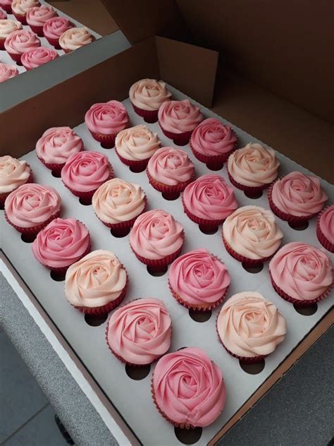 Pink Rosette Buttercream Cupcakes Cupcake Cake Designs Shower