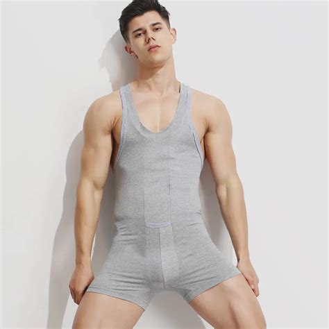 Brand Mens Undershirt Sexy Underwear Cotton Men Tank Tops Men Bodysuit