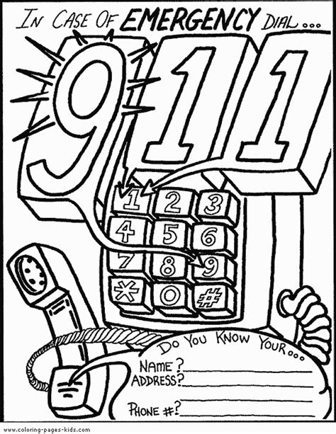 911 Coloring Pages Printable