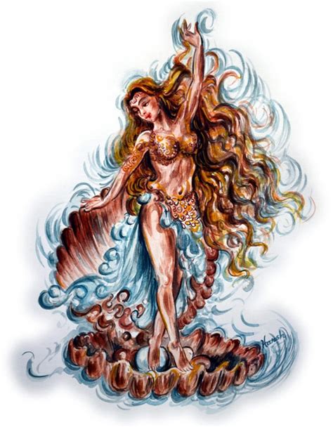 Aphrodite Painting Greek Goddess Of Love Sex Desire Beauty Affection Magical Girdle