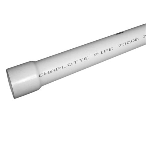 Charlotte Pipe 6 In X 10 Ft Pvc Dwv Sch 40 Belled End