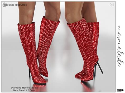 The Sims Resource Diamond Heeled Boots Recolor