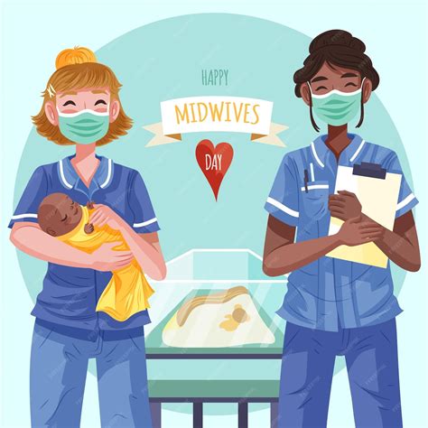 Free Vector Detailed Midwives Day Illustration