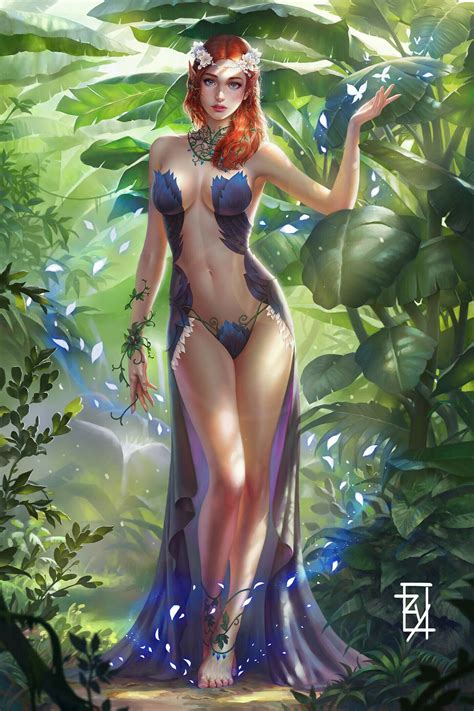 artstation the wood elf yang zhao fantasy magic chica fantasy fantasy art women beautiful