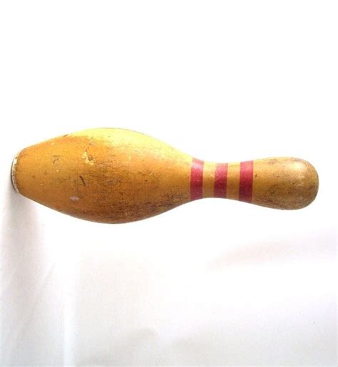 Vintage Wood Bowling Pin Home Decor Decorative Sport Game