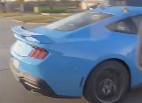 Grabber Blue S650 Mustang Gt Spotted Video Mustang7g 2024 S650