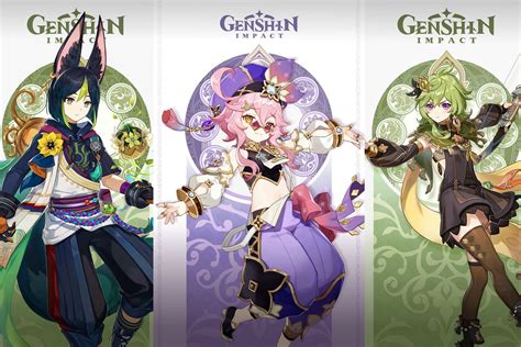 Genshin Impact Reveals Three New Characters Scheduled For Sumeru Update