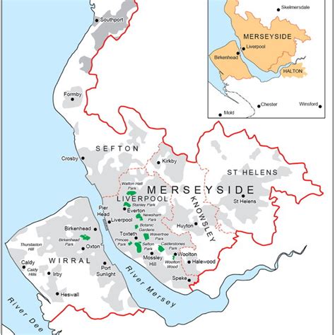 As you browse around the map, you can select the adjective liverpudlian is first recorded in 1833. Merseyside Map From Researchgate 5 - railwaystays.com