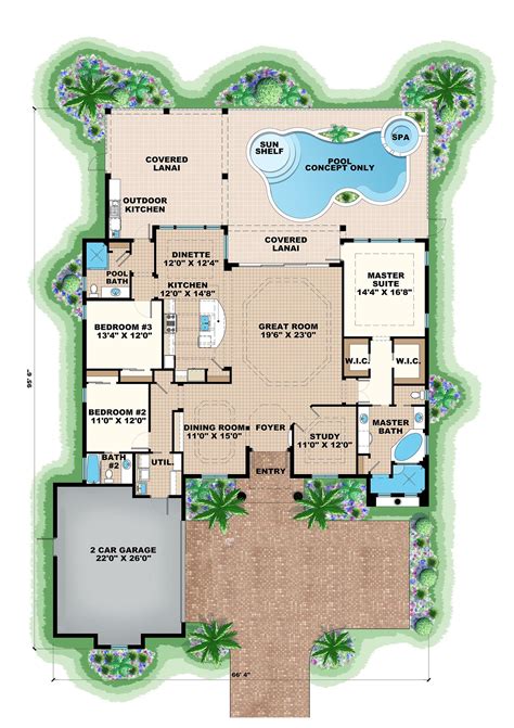 Mediterranean House Plan 175 1133 3 Bedrm 2584 Sq Ft Home