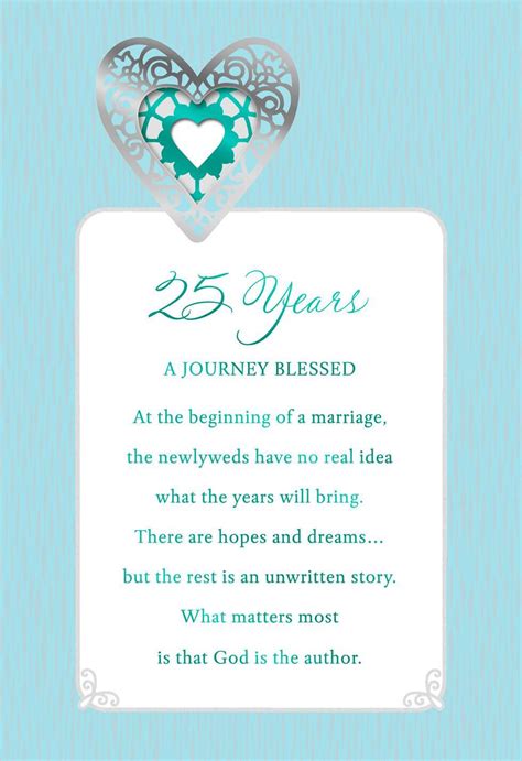 The Blessing Of Marriage 25th Anniversary Card Greeting Cards Hallmark