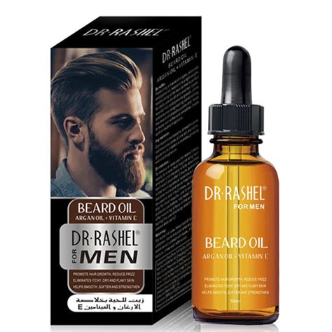 Dr Rashel Beard Oil With Argan Oil Vitamin E For Men 50ml Enhances Beard Growth Thicker And