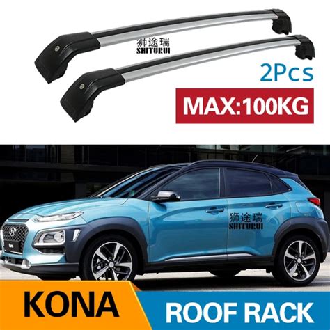 2pcs Roof Bars For Hyundai Kona Kona Ev 2017 2018 2019 2022 Aluminum