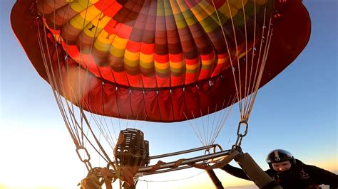 Hot Air Balloon Skydive At Sunrise Over Skydive Arizona Youtube