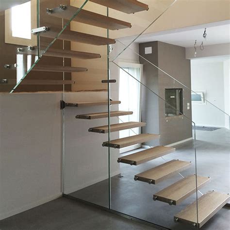 Contemporary Hot Residential Floating Staircase Design Customized