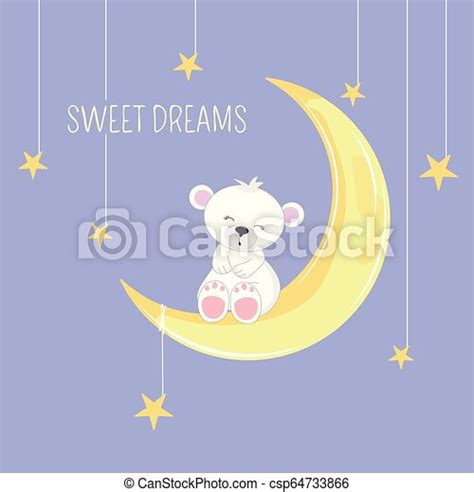 Greeting Card Bear With Moon Moon Sleep Paper And Party Supplies Etna