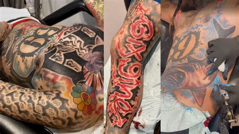 6ix9ine New Tattoos 2022 Videos From Tattooing Youtube