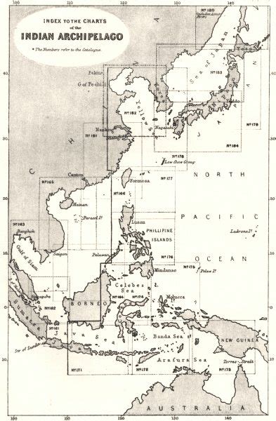 Indonesia Index To The Charts Of The Indian Archipelago 1881 Old