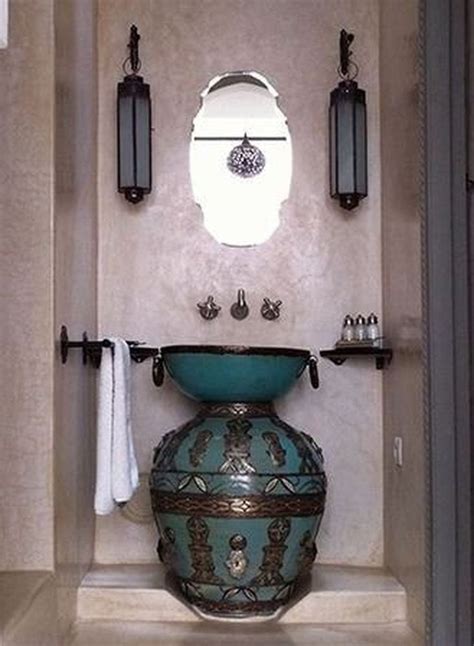 33 Beautiful Moroccan Bathroom Decor Ideas In 2020 Moroccan Bathroom