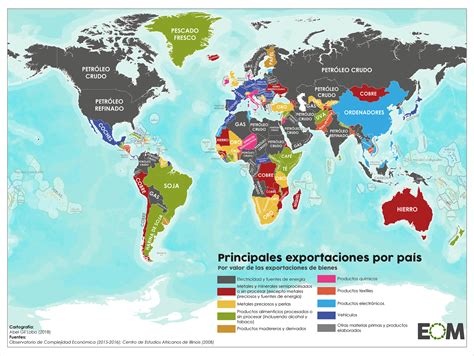 ¿cuál Es La Principal Exportación De Cada País Mapas De El Orden