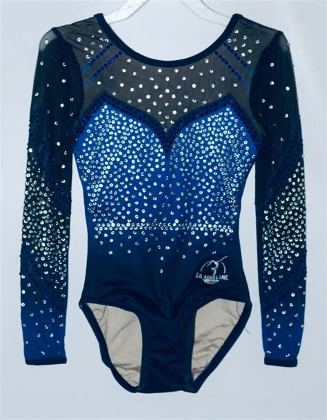 Milly Long Sleeve Girls Gymnastics Leotard With 100 S Of Crystals Lilachelene Leotards And Skatewear