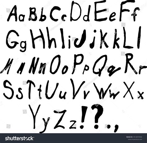 Vektor Stok English Alphabet Uppercase Lowercase Letters Tanpa Royalti