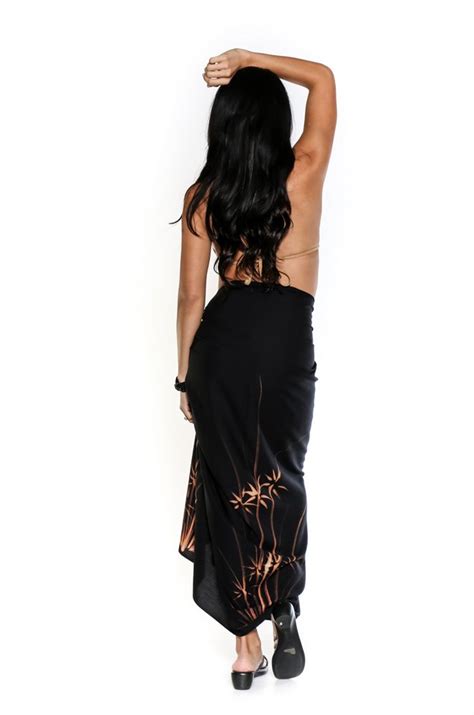 bamboo top quality sarong in black