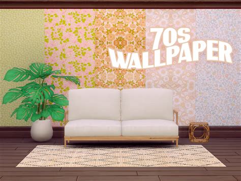 The Sims Resource 70s Pattern Wallpaper
