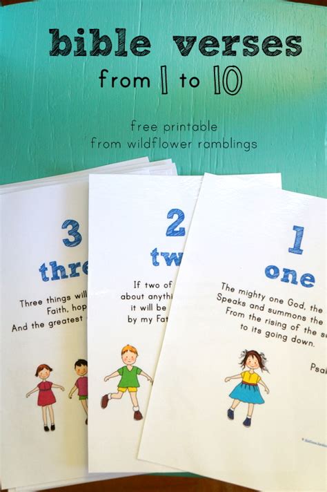 Bible Verses From 1 To 10 Free Printable For Children Wildflower
