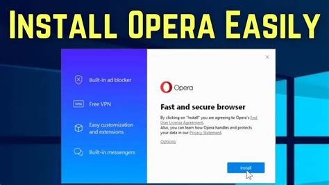 How To Install Opera Web Browser On Windows Pc Install Opera Browser