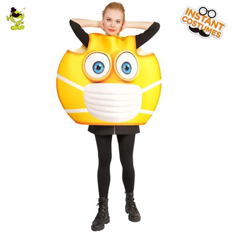 New Style Unisex Sick Face Emoji Costume Yellow Sick Emoji Costumes For