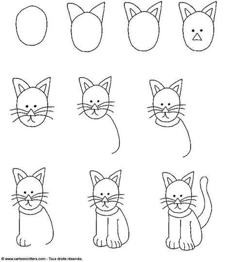 Comment Dessiner Un Chat Facile Drawing For Kids Easy Drawings