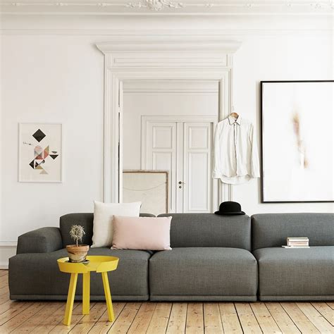 Low Profile Modular Sectional Sofa Scandinavian Living Room Furniture