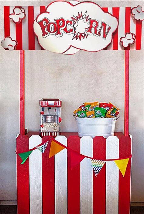 Popcorn Booth Circus Carnival Concession Stand By Cutitoutcustoms