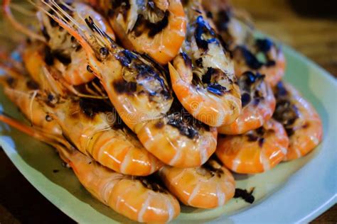 Grilled Shrimp Stock Photo Image Of Meal Background 124081410