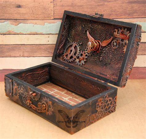 Kava Craft Rusty Steampunk Altered Box