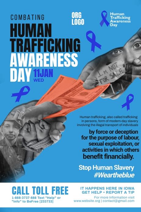 copy of human trafficking awareness campaign template postermywall