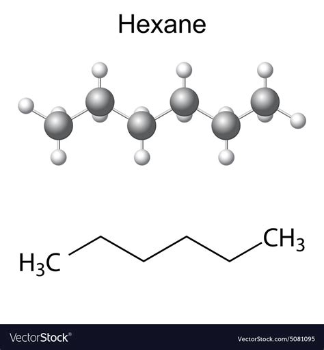 Hexane Molecule Royalty Free Vector Image Vectorstock