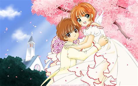 Sakura Wedding Sakura Shaoron Card Captors Church Wedding Lee Cute Anime Hd Wallpaper