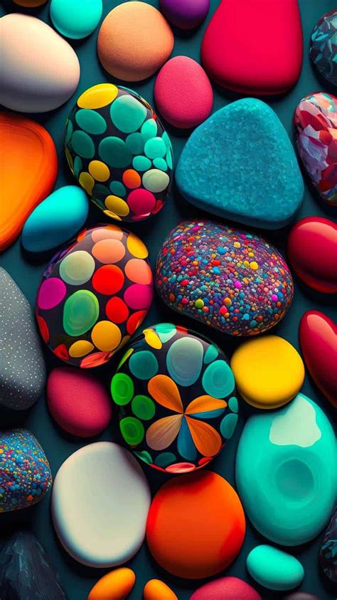 Colorful Stones Pebbles Wallpaper Download Moonaz