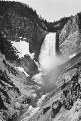 Yellowstone Falls By Ansel Adams Wasserfall Landschaft Offene Edition