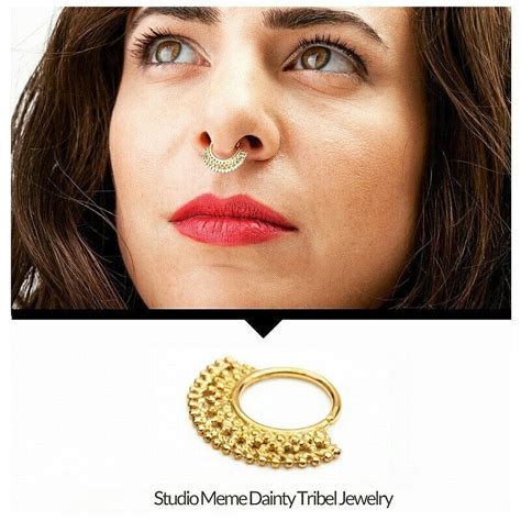 Septum Gold Indian Septum Jewelry Septum Ring Gold Large Etsy Septum Jewelry Ear Jewelry