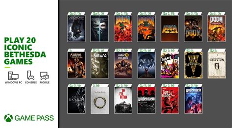 Xbox Game Pass Jogos Da Bethesda Chegam Aos Consoles Pc E Xcloud