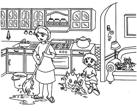 Ads depicting mothers in the uk and australia between 1950 and 2010 continue to limit maternal knowledge to there's a woman at home in the kitchen. My Mother Moping Kitchen Floor Coloring Pages - Download ...