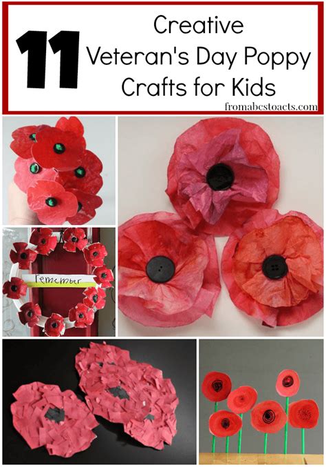 11 Creative Veteran S Day Poppy Crafts From Abcs To Acts